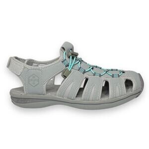 Khombu Ashley Grey Adjustable Active Hiking Sandals 7 MED 1179293